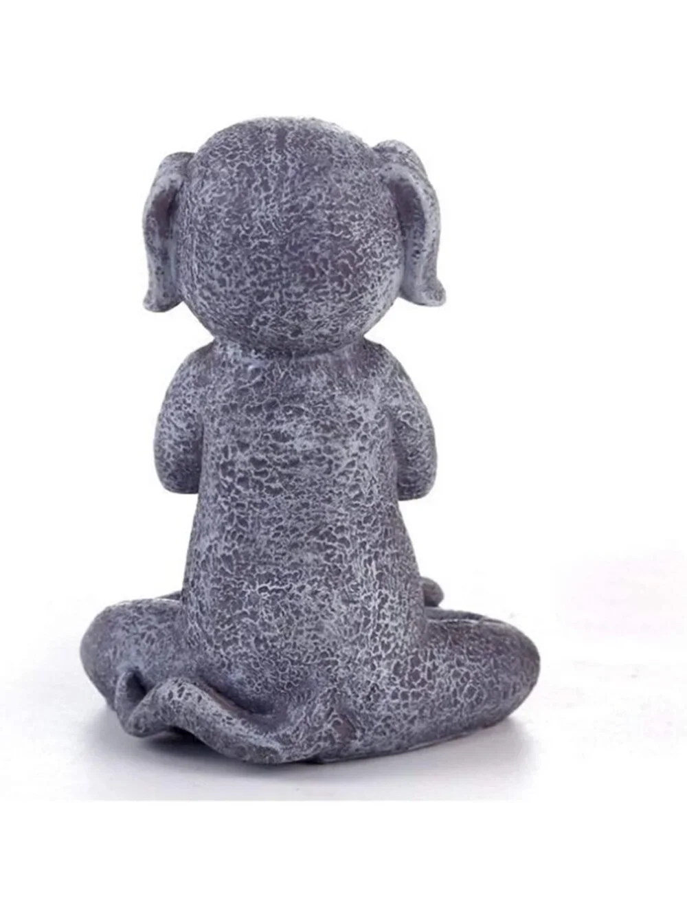 Zen Dog Buddha Statue - Meditating Dog Figurine for Tranquil Fairy Garden Decor